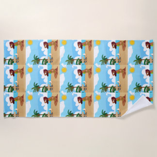 ladie on the beach towel