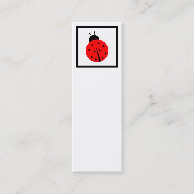 Ladiebug Bookmark Mini Business Card (Front)