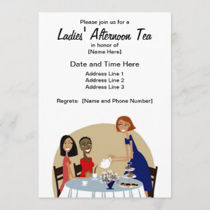 Ladies' Afternoon Tea Custom Invites