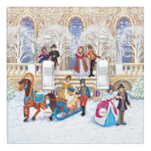 Ladies and hussars strolling through the Park