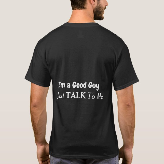 Ladies and men's tie on t'shirt T-Shirt (Back)