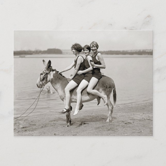 Ladies at Arlington Beach, 1924 Postcard (Front)