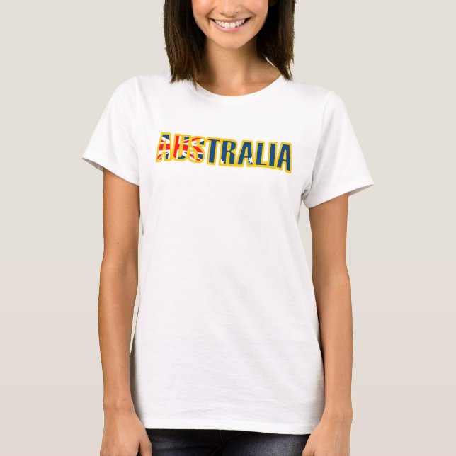 Ladies Australia flag graphic top (Front)