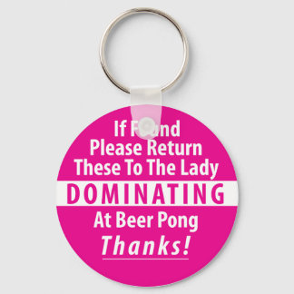 Ladies Beer Pong Key Chain