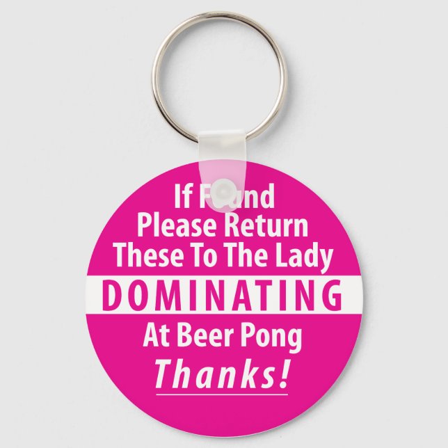 Ladies Beer Pong Key Chain (Front)