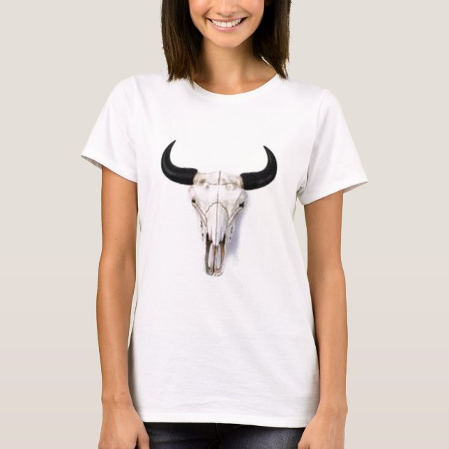 Ladies "Buffalo Skull" T-Shirt (Front)