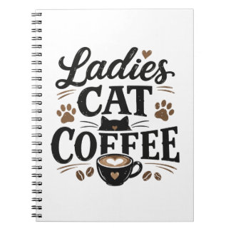 Ladies Cat Coffee Notebook – Cute Cat Lover Journa