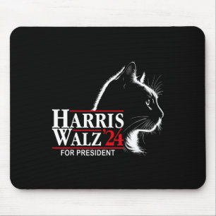 Ladies Cat Harris Wheimer 24 For President Electio Mouse Pad
