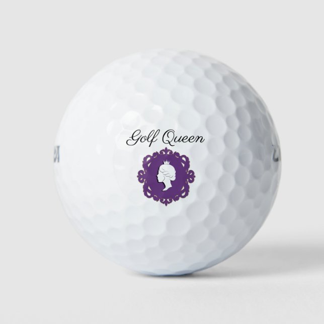 Ladies Classy Queen Of Golf Balls (Front)