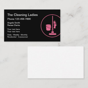 Ladies Cleaning Service Business Card
