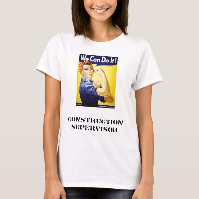 Ladies construction supervisor t-shirt (Front)