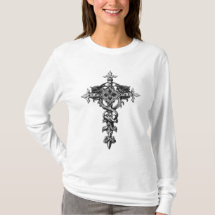 Ladies Cross With Wings T-Shirt
