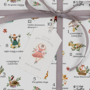 Ladies Dancing 12 Day of Christmas Holiday Gift Tags