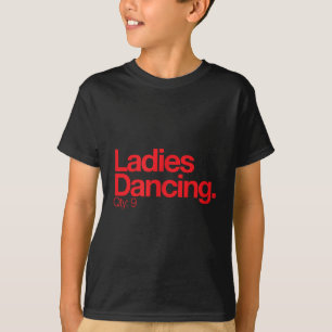 Ladies Dancing Q 9 Minimalist 12 Days Of Christmas T-Shirt