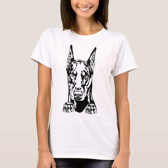 Ladies Doberman T-Shirt (Front)