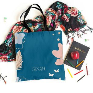 Ladies Elegant Blue Boho Cute  Tote Bag