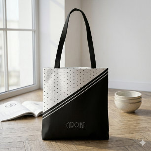 Ladies Elegant Polka dots Boho Cute Tote Bag