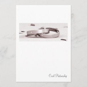 Ladies Entwined Rings BL- Civil Partnership Invite