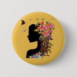 Ladies Fantasy Fashion 2 Inch Round Button