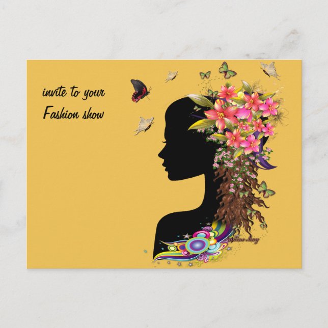 Ladies Fantasy Fashion Postcard (Front)