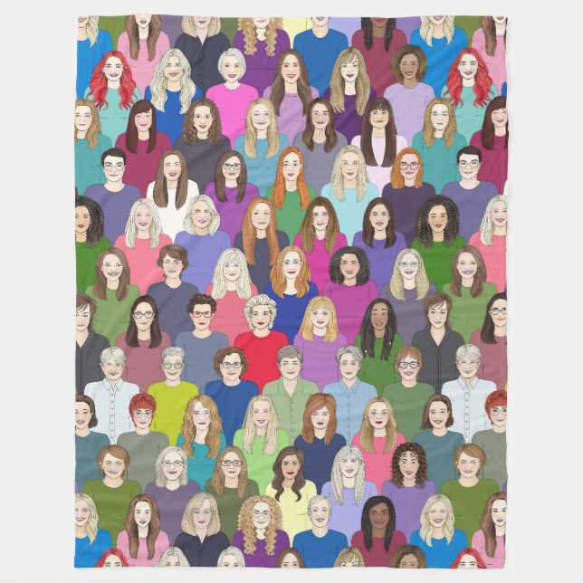 ladies & feminists fleece blanket (Front)