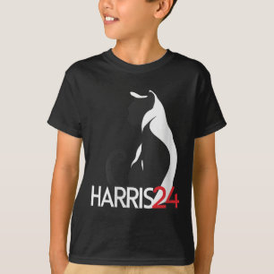Ladies For Kamala Funny Cat 2024 President Kamala- T-Shirt