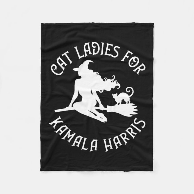 Ladies For Kamala Harris Wiccan Pagan Cheeky Witch Fleece Blanket (Front)