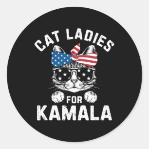 Ladies For Kamala Patriotic Support Classic Round Sticker