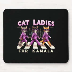 Ladies For Kamala Voting Kamala Harris 2024 Cat Lo Mouse Pad
