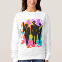 Ladies Gangster Chic Long Sleeve Top