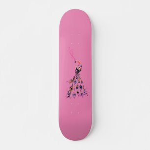 Ladies& Girls Skateboard Coloured Peacock