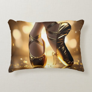 Ladies Gold Ballet Shoes, Accent Pillow