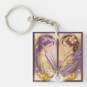 Ladies Gold Schmidt Stationery Keychain