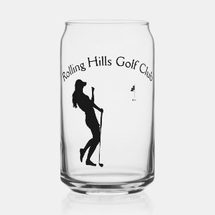 Ladies Golf Hole in One Personal Can Glass