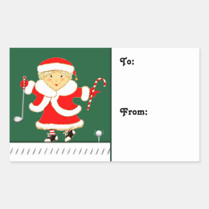 Ladies Golf Holiday Gift Tags