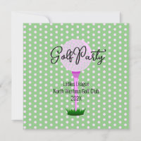 Ladies Golf League Golf Party Invitation Flat Card