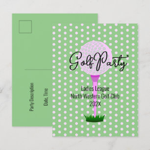 Ladies Golf League Golf Party Invitation Postcard