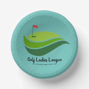 Ladies Golf League Party Paper Bowl Plate