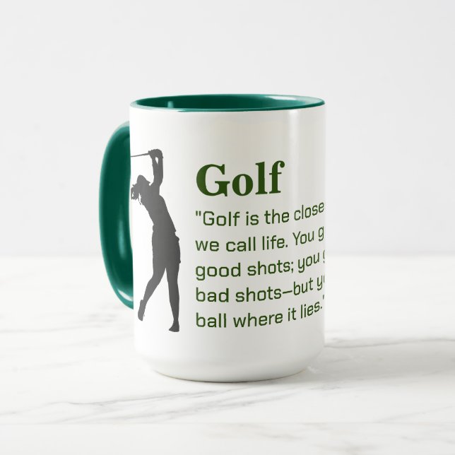 Ladies Golf Quote Mug  (Front Left)