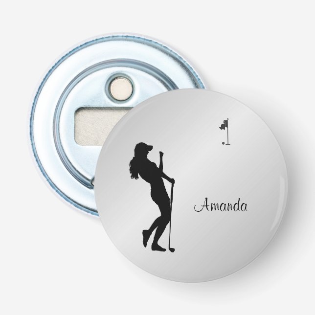 Ladies Golfer Personal  Bottle Opener (Front)