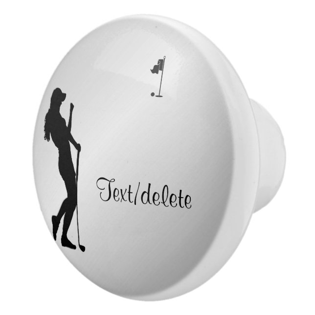 Ladies Golfer Personal  Ceramic Knob (Right)