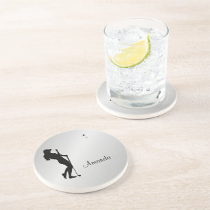 Ladies Golfer Personal  Coaster