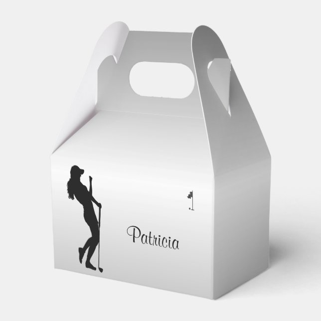 Ladies Golfer Personal  Favor Box (Front Side)