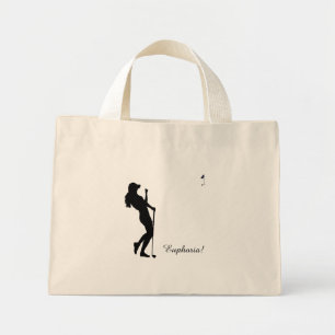 Ladies Golfer Personal  Mini Tote Bag
