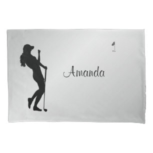 Ladies Golfer Personal  Pillowcase