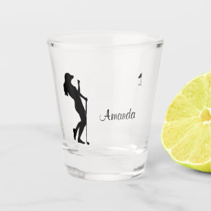 Ladies Golfer Personal  Shot Glass