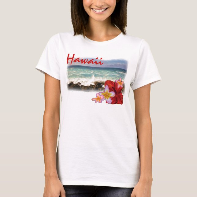 Ladies Hawaii flowers tank (Front)