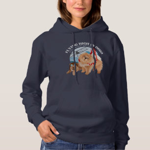 Ladies' Hooded Sweatshirt - Dark with logo