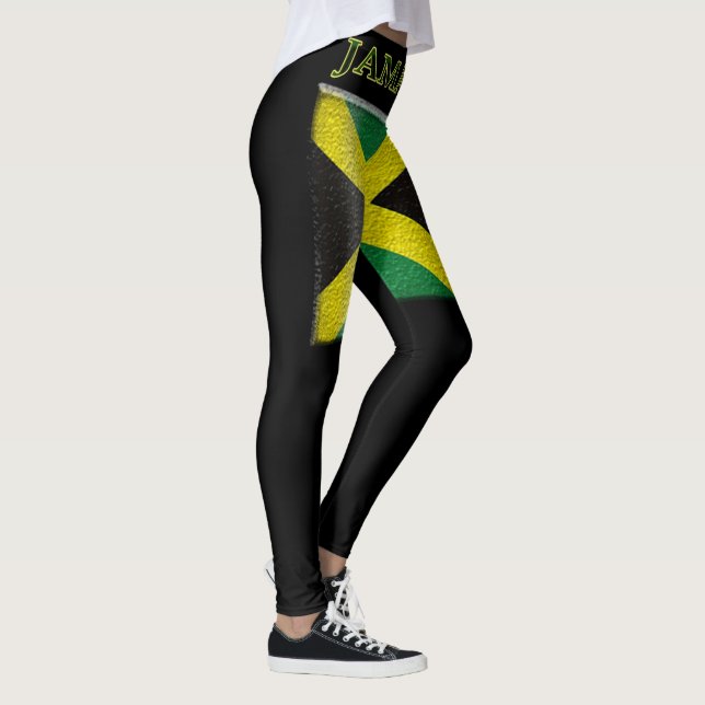 Ladies Jamaica flag leggings version 2 (Right)
