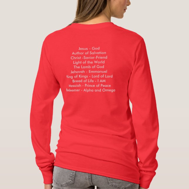 Ladies Jesus Name above all names Pullover (Back)